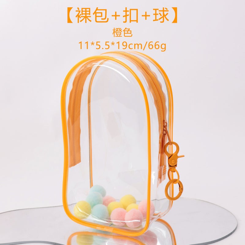 19Cm Outing Baby Walking Bag Pvc Thickeneded Dustproof Storage Bag School Bag Hanging Bag Transparent Waterproof Doll Bag Doll Bag - Image 1